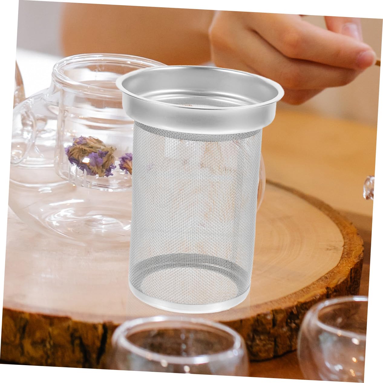 Infuseur à Thé en Acier Inoxydable Solide Passoire à Thé Filtre Réutilisable Facile à Nettoyer Présent