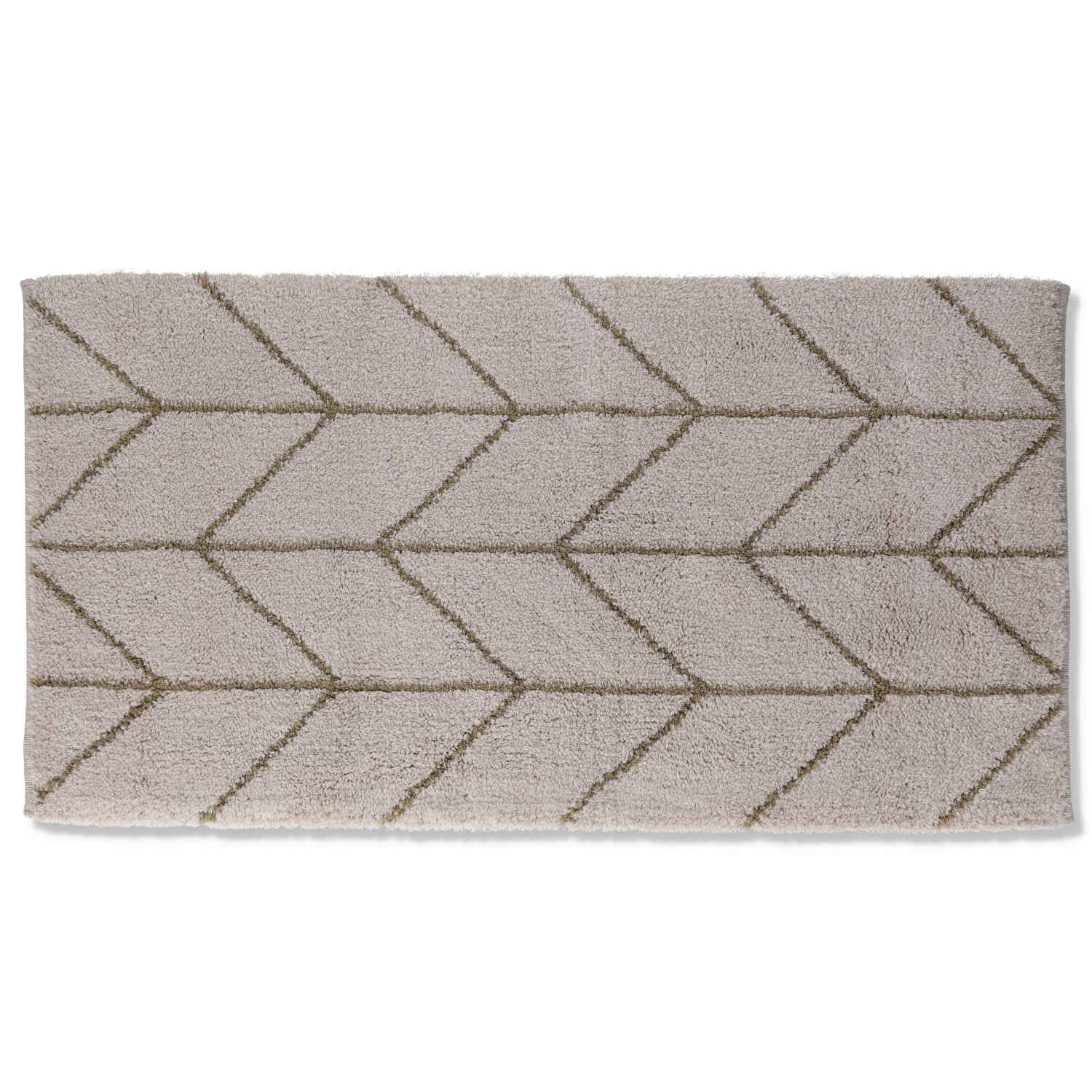 Casatessile Tappeto Bagno Antiscivolo BERBERO Scendidoccia Cotone Lavabile - Beige Sabbia, 60x110 cm.