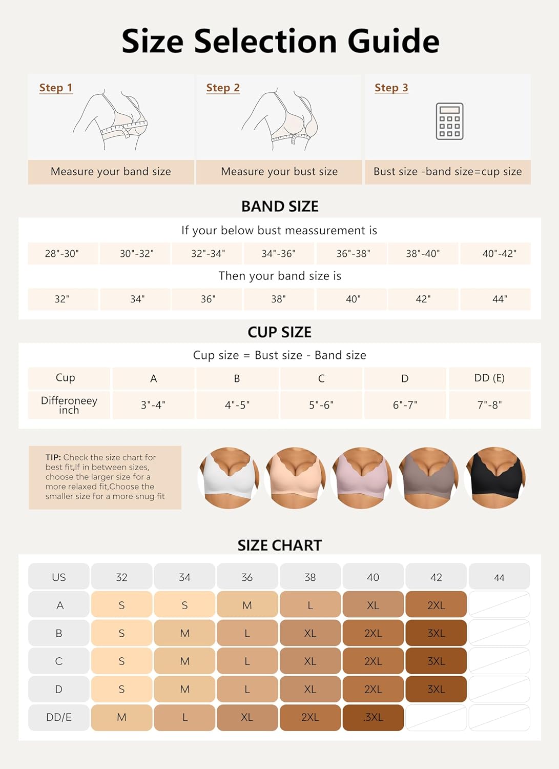 Wavy Wireless Bras Push Up Bralette Seamless Wirefree Plunge Bra Everyday Bras for Women No Underwire Full Coverage - Image 6