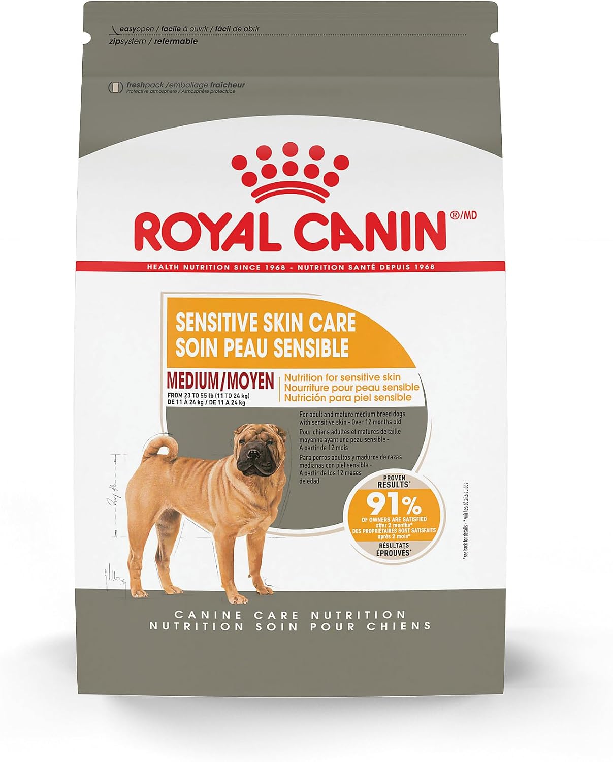 Product image of Royal Canin Medium Sensitive Skin Care Dry Dog Food, 6 lb bag