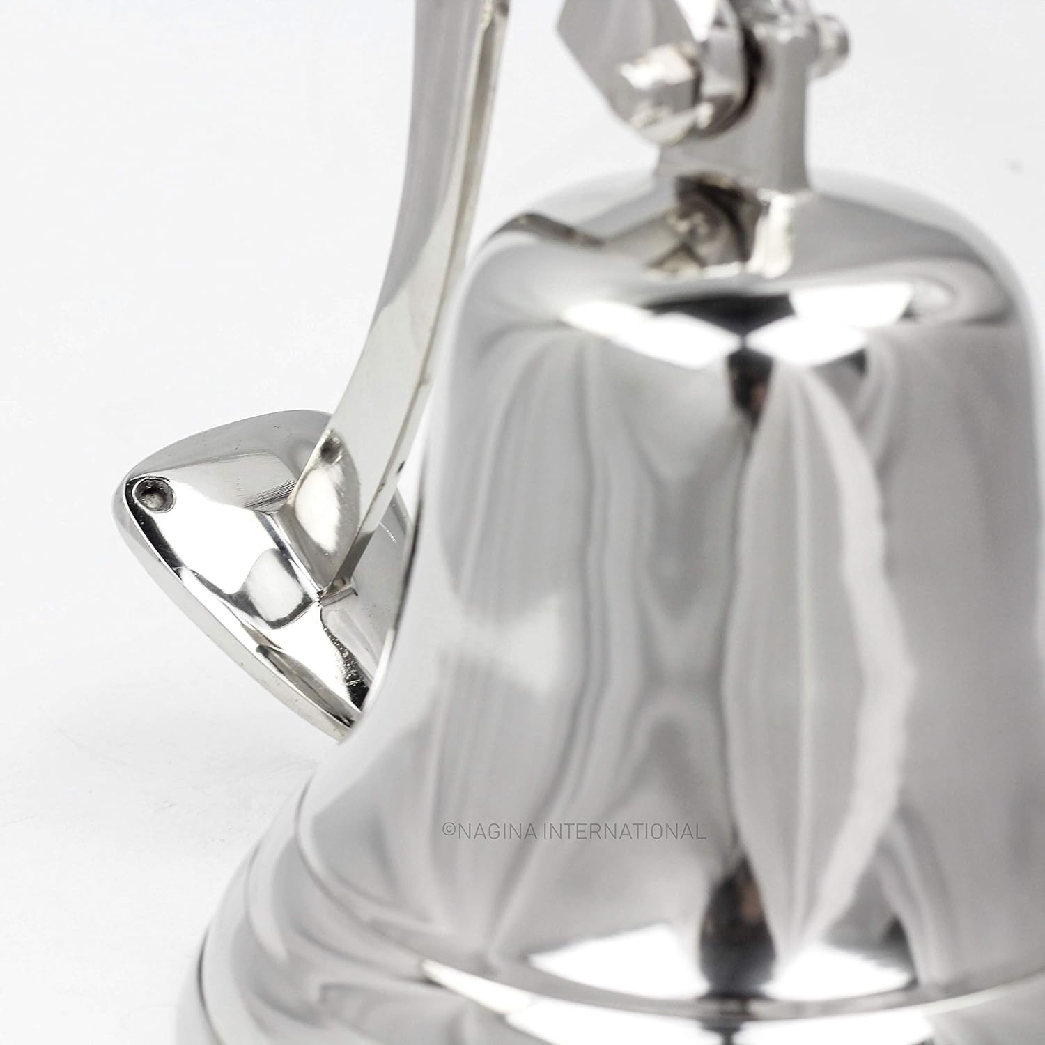 Nautical Premium Polished Brass and Nickel Coated Door Functional Bells | Exclusive Pirate's Decor Gifts Collectibles | Nagina International (Brass, 3 Inches)