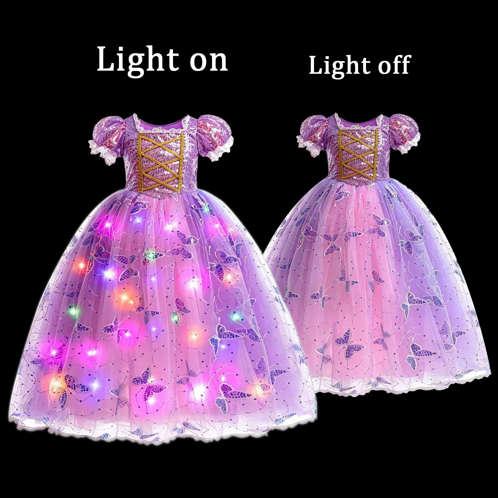 Costume da principessa per bambine, colore: viola
