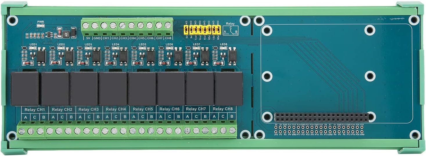 Relay Module, 5V Extension Board Module with 8 Relay Controls and Screw Terminal Blocks for Raspberry Pi 4B/3B+ Relay Module