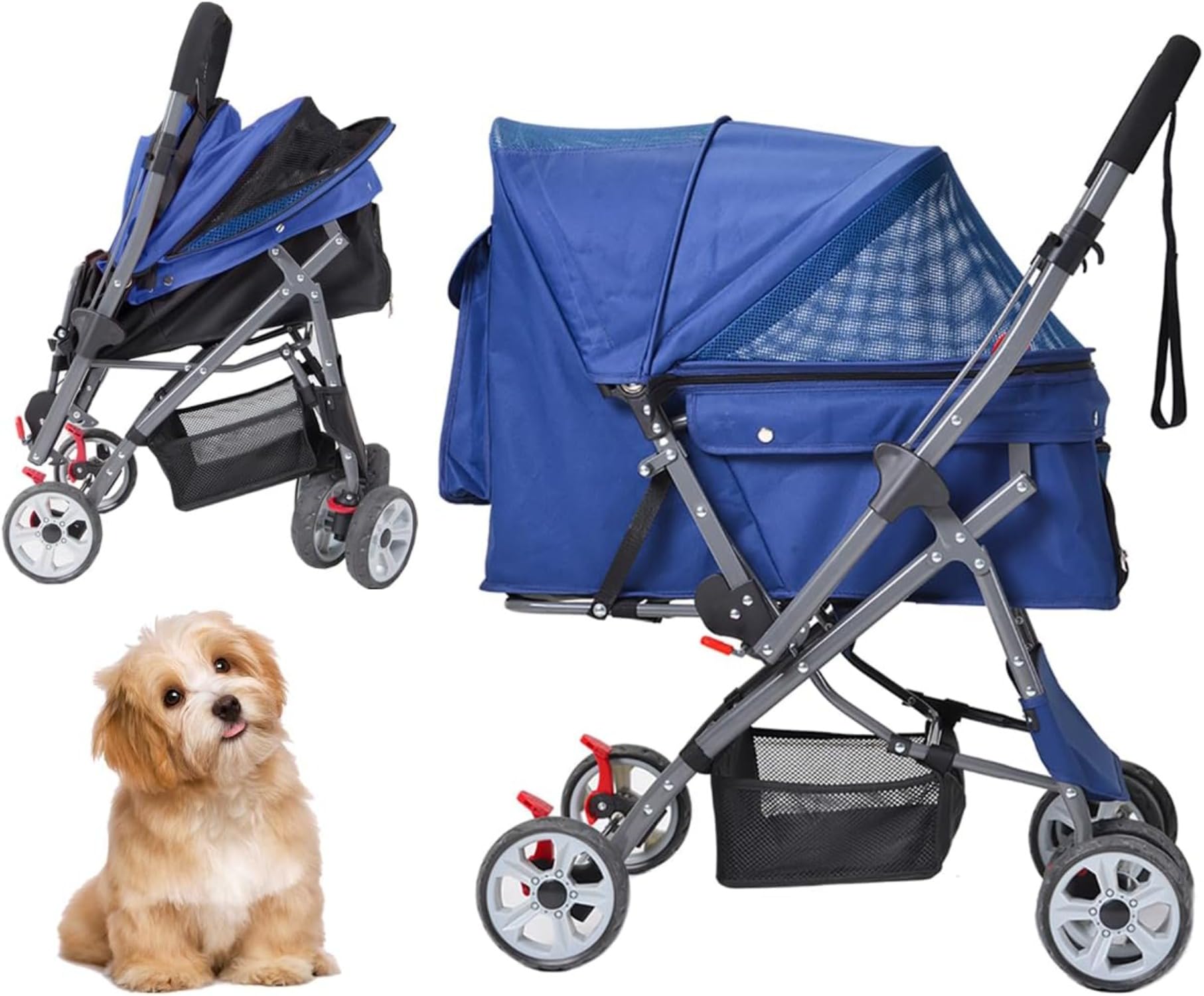 Amazon.co.jp: TRQQO ペットカート 犬用ベビーカー 犬 カート 多機能 
