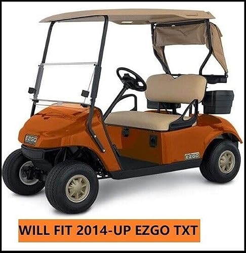 Vista 24 de Huskey - 2 fundas de asiento delantero para carrito de golf EZGO Medalist/TXT 94-13, costuras de diamante negro y azul de dos tonos con ribete azul