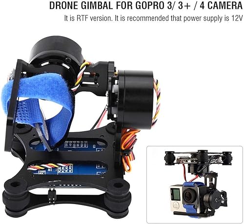 Miniatura 7 de LIKJ - Gimbal ligero, estabilizador de teléfono inteligente Smove, accesorios UAV Drone para cámara (negro)