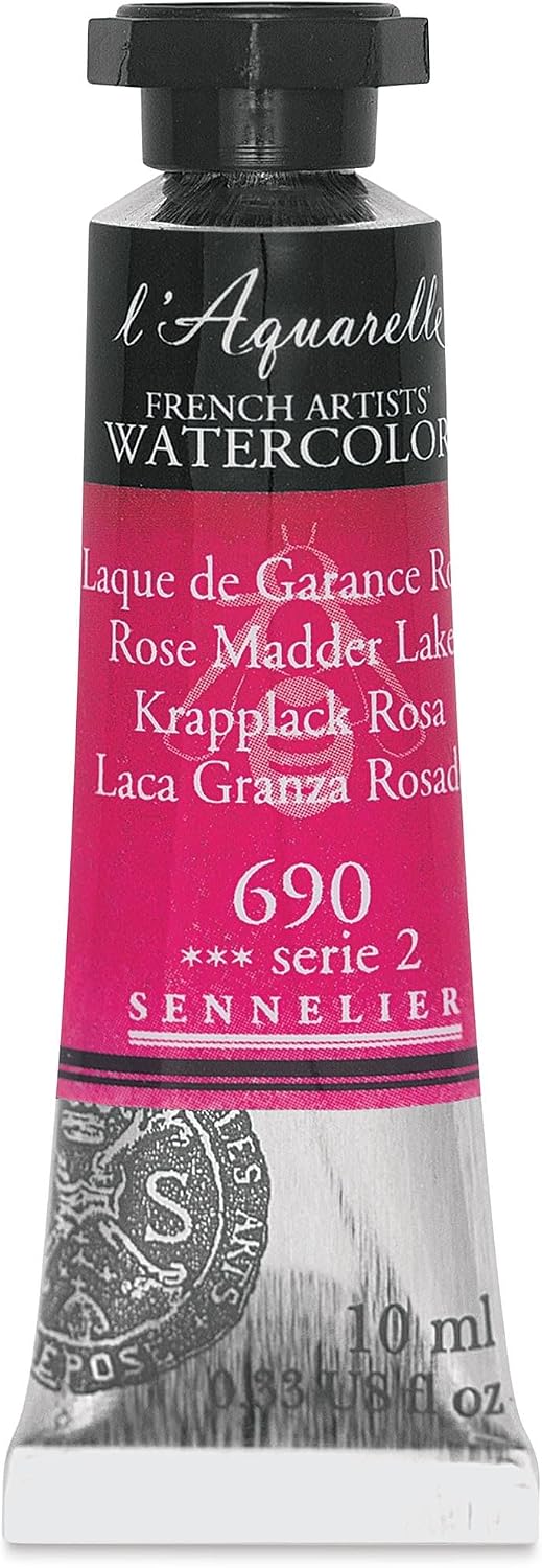 Sennelier French Artists' Watercolor, 10ml, Rose Madder Lake S2