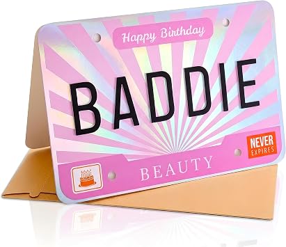Happy Birthday Card for Women or men - Bestie, bff, Bestfriend, Sister, Mother, Daughter, Female - Cute Girly Bday Card for her - Big Funny 3D Size w/Pop up Letters [9 inch x 6 inch] 18th 21st 25th 30th 40th 50th 60th 70th