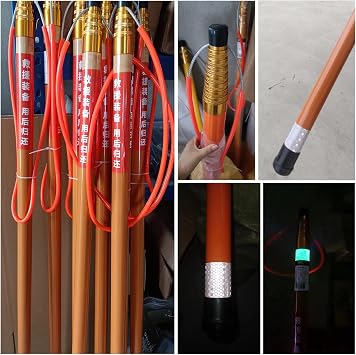 Havuz, Tekne ve Taşkın Güvenliği için Teleskopik Fiberglas Kurtarma Direği 15-22 ft | Kolay Kullanım Kancalı Cankurtaran Acil Hayat Kurtarıcı Çubuk (Maks. 450 cm/14,8 ft)