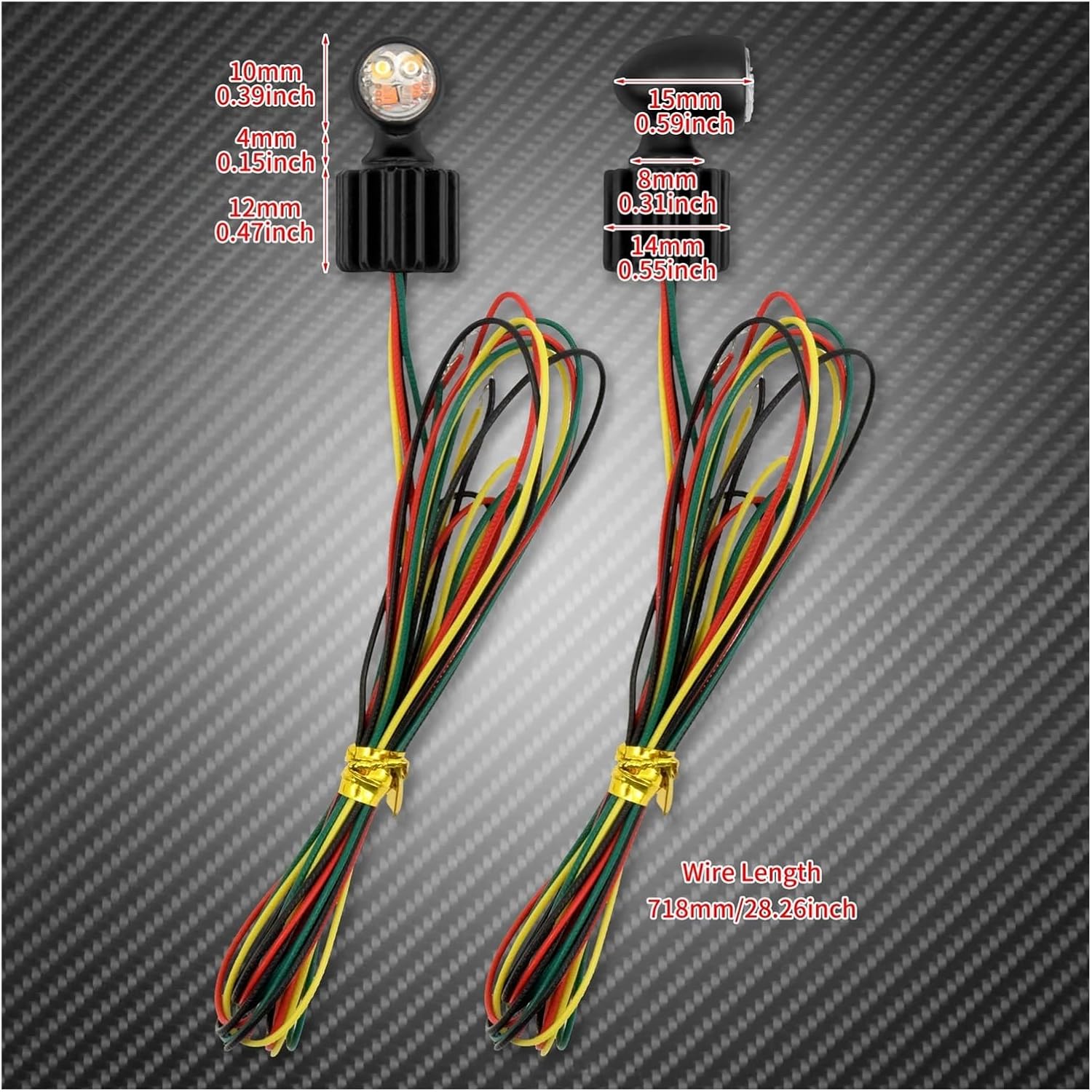 ブレーキライトターンシグナルランプ オートバイターンシグナル LED ブレーキライトフロントリアランニングランプブラック/シルバーユ