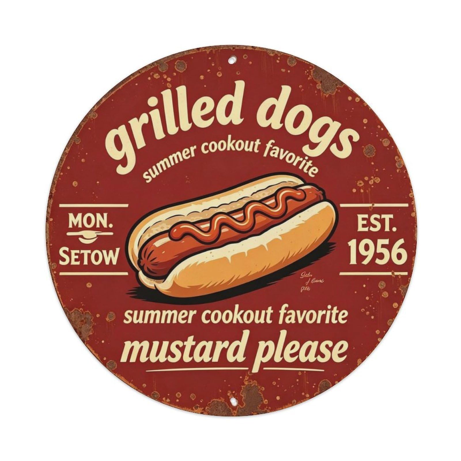 Summer Cookout Favorite Metal Tin Sign Plaque
