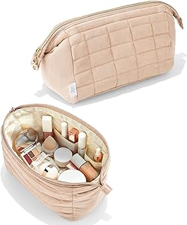 Bolsa de maquillaje acolchada estética para m...