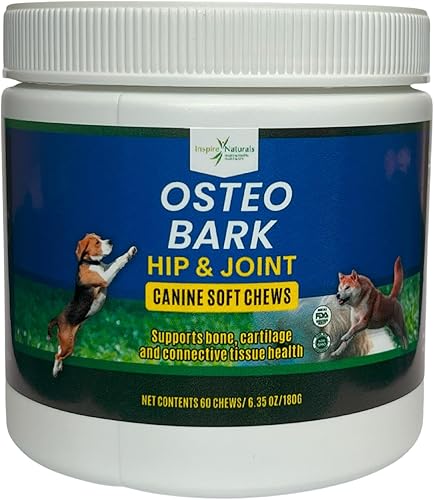 osteobark cadera y articulaciones mascota Suplemento con cúrcuma, glucosamina, condroitina, MSM, todo Natural máxima fuerza alivio de dolor en las