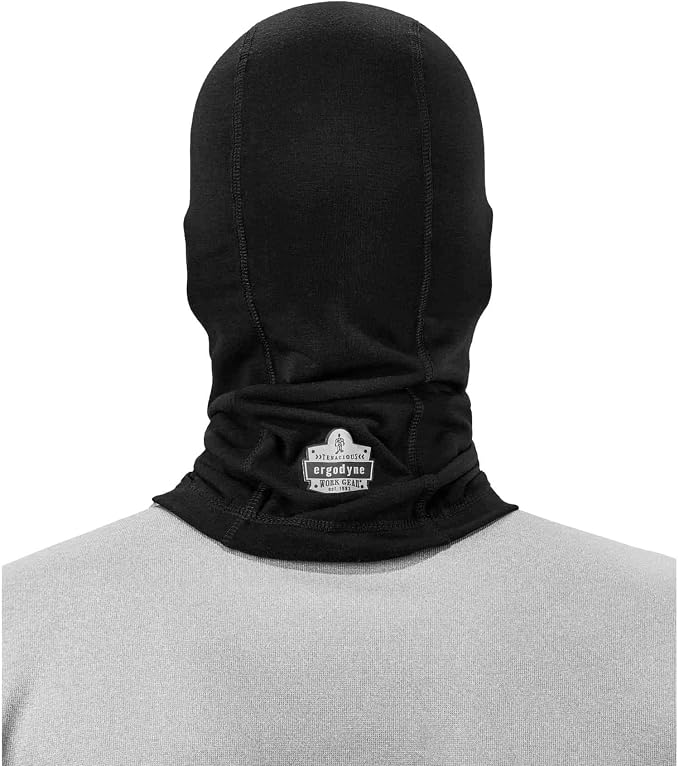 Balaclava de Lana Natural Ergodyne Negra miniatura 5