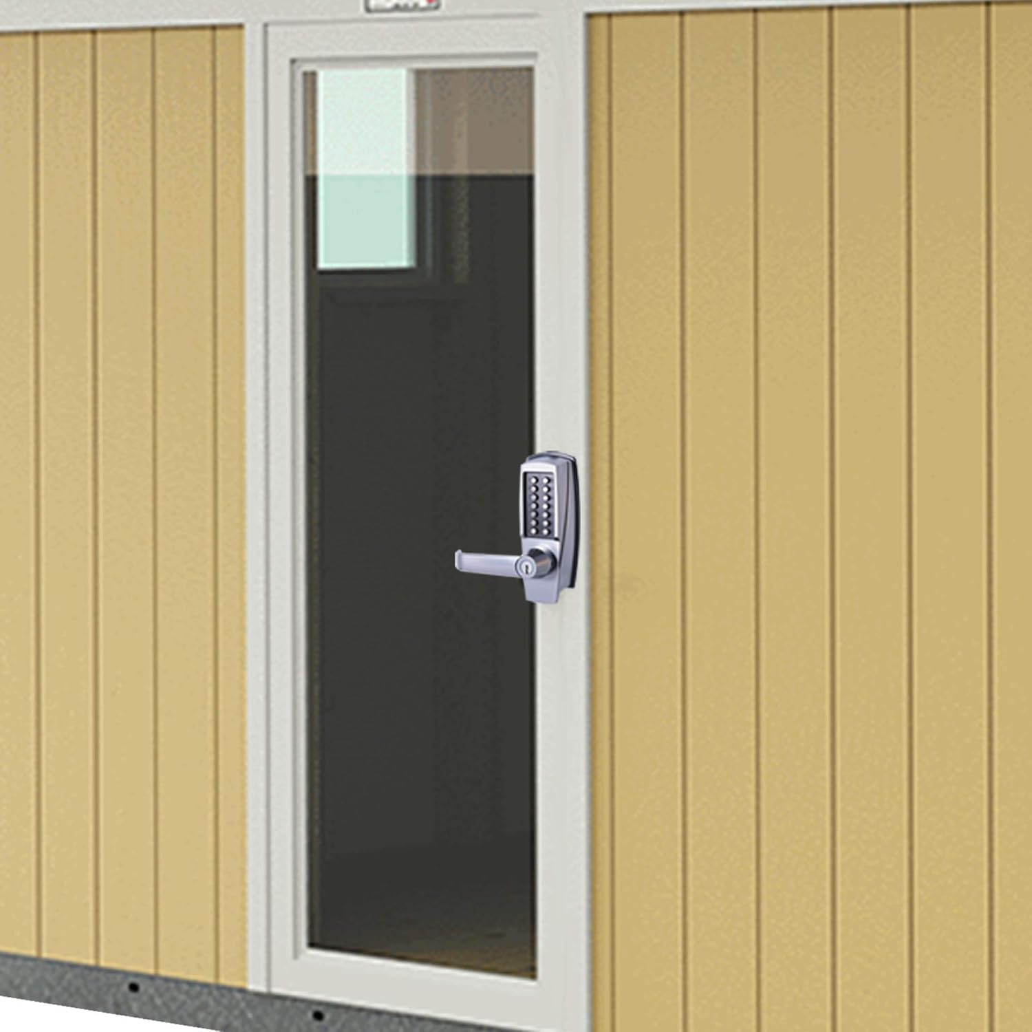 MX600 Mechanical Push Button Lever Lock, 60mm 2 3/8" Backset Latch, 13 Digit Keypad, Keyless Entry Commercial & Residential, Fits Standard 2 1/8" Pre-Drilled Holes, Satin Chrome