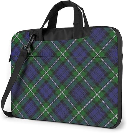 plaid laptop bag