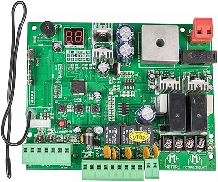 Electric Gate Opener Kit, 12V/24V Board for Automatic Double Arms Swing Gate Opener Control Board Panel Smart Control Center System Replace FittingsPCB only