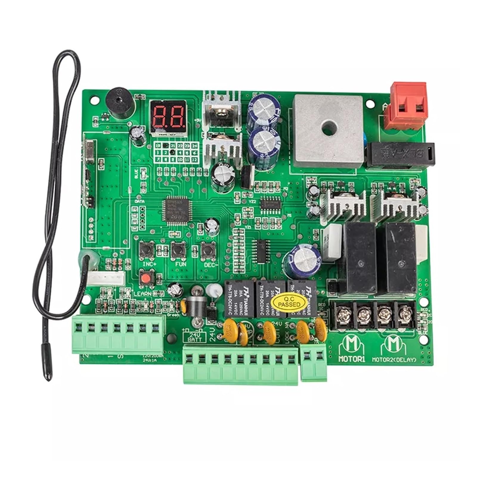 Elektrischer TüRöFfner, 12V/24V-Platine for automatische Doppelarm-Schwenktoröffner-Steuerplatine, intelligentes Kontrollzentrumssystem, Austausch der Beschläge(Box only)