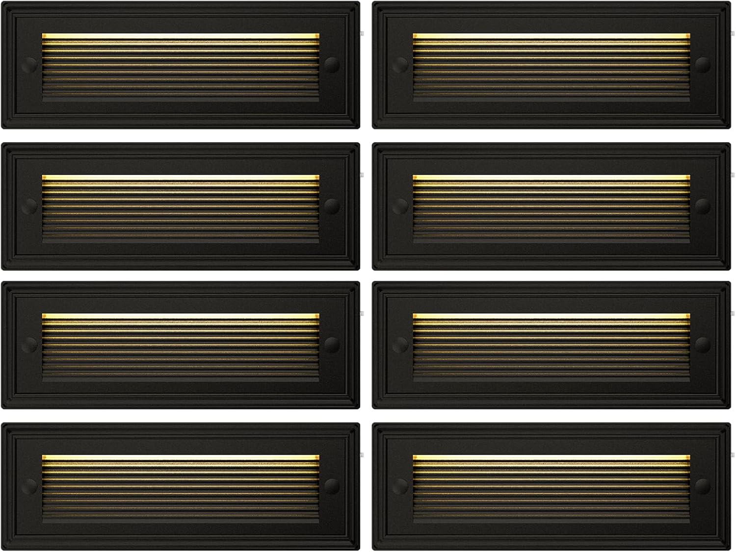 9 Inch Low Voltage Outdoor Step Lights, 12V 5W LED Stair Light Indoor & Outdoor, 3CCT 3000K/4000K/6500K, IP65 Waterproof Step Light for Wall Lighting, Stair, Deck, Pathway, Walkway, Pack of 8