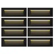 9 Inch Low Voltage Step Lights, 12V DC 5W LED Stair Light Indoor & Outdoor, 3CCT 3000K/4000K/6500K, IP65 Waterproof Outdoor Step Light for Landscape Lighting, Stair, Deck, Pathway, Walkway, Pack of 8