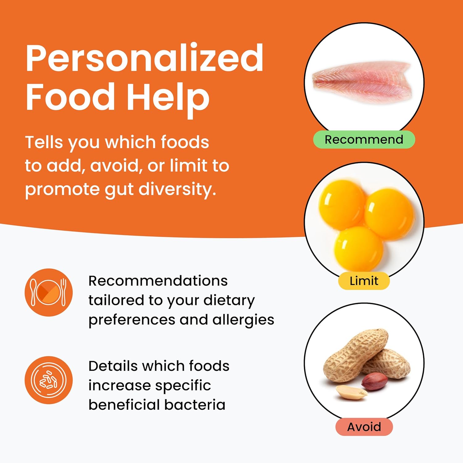 Ombre Gut Health Test Kit - Probiotic Recommender at Home Test for Women & Men - Detailed Custom Gut Microbiome Analysis for Digestive, Immune and Mental Health with Food Suggestions
