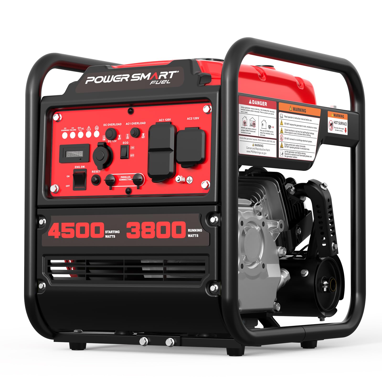 PowerSmart 4500W Portable Inverter Generator with CO Alarm