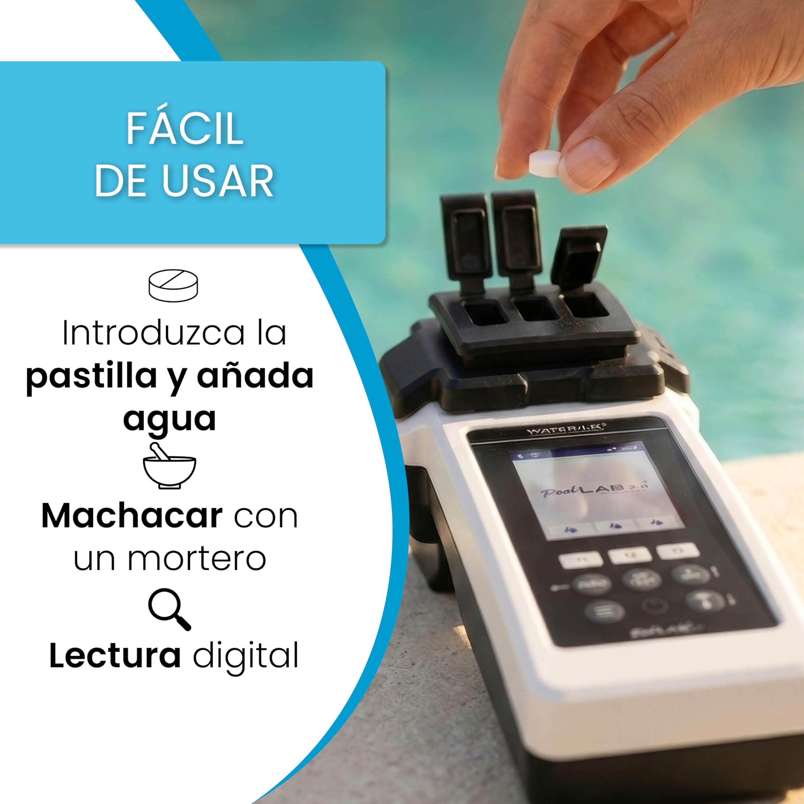 smardy 50 tabletas fotómetro CyA – mide el ácido cianúrico/estabilizador en piscina, spa, jacuzzi y acuario – compatible con PoolLab, SCUBA II, BAYROL y otros medidores electrónicos – Made in Germany