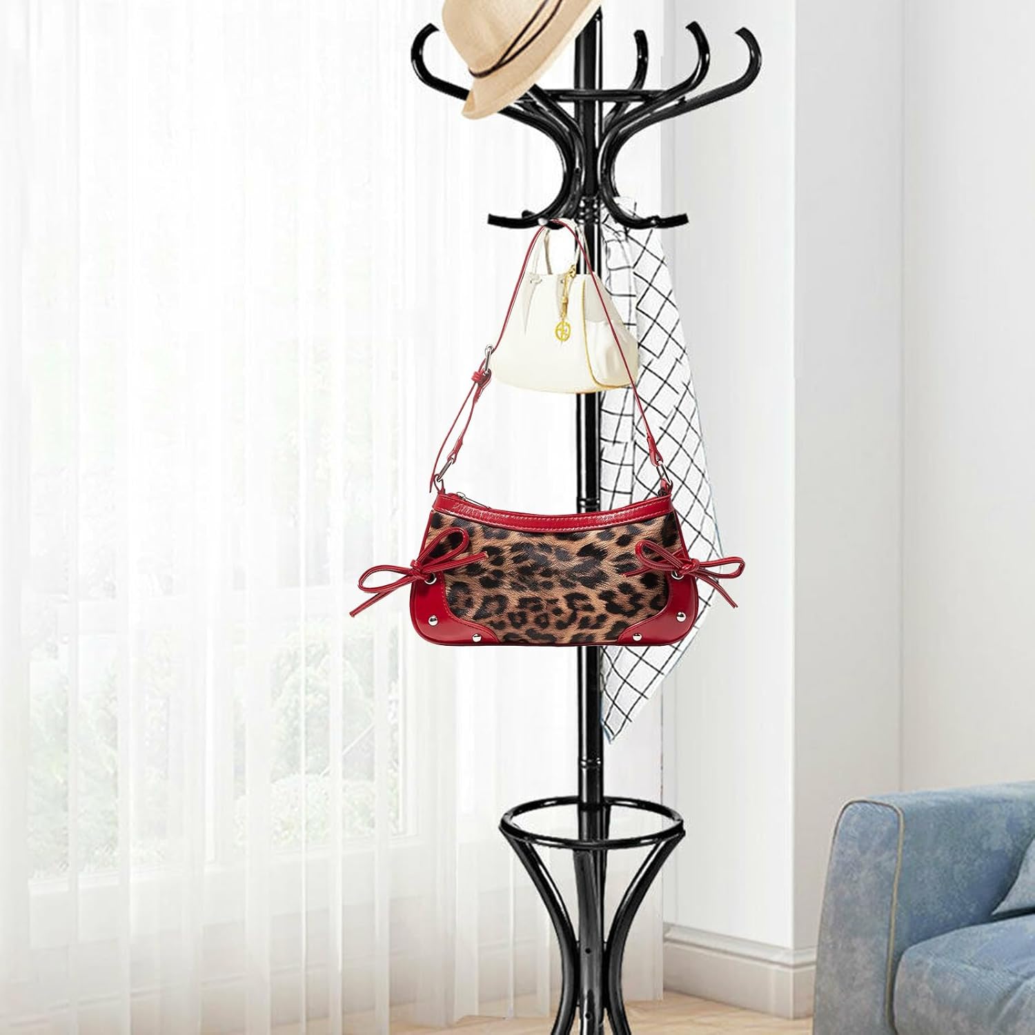 Fashionable Leopard Women's Crossbody Bag Shoulder Bag Clutch Purse- Vintage Chic for Everyday and Formal Occasions - Black - Image 3