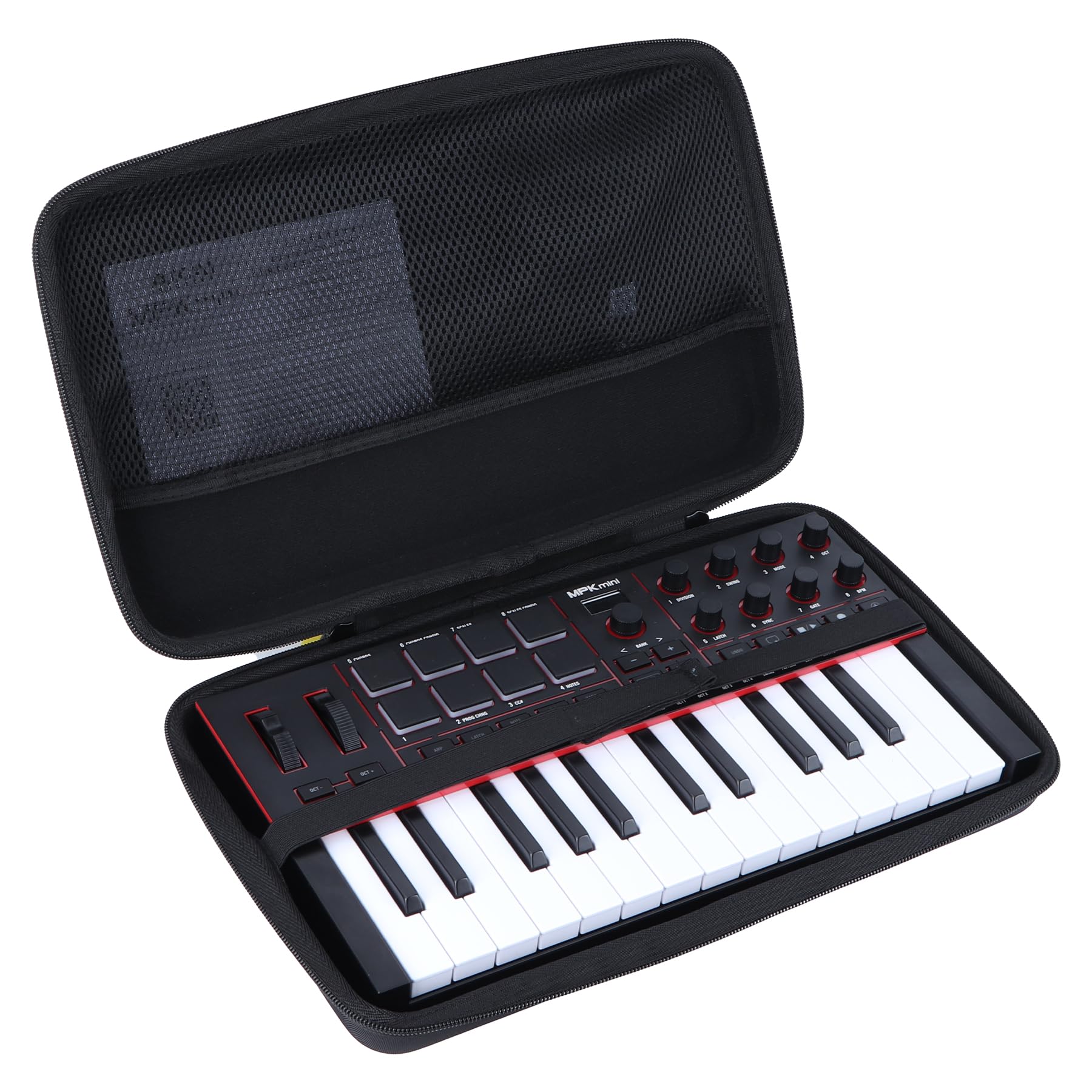 Lebakort Twarde etui ochronne etui do Akai Professional MPK Mini IV USB-C MIDI Keyboard Controller (czarny)