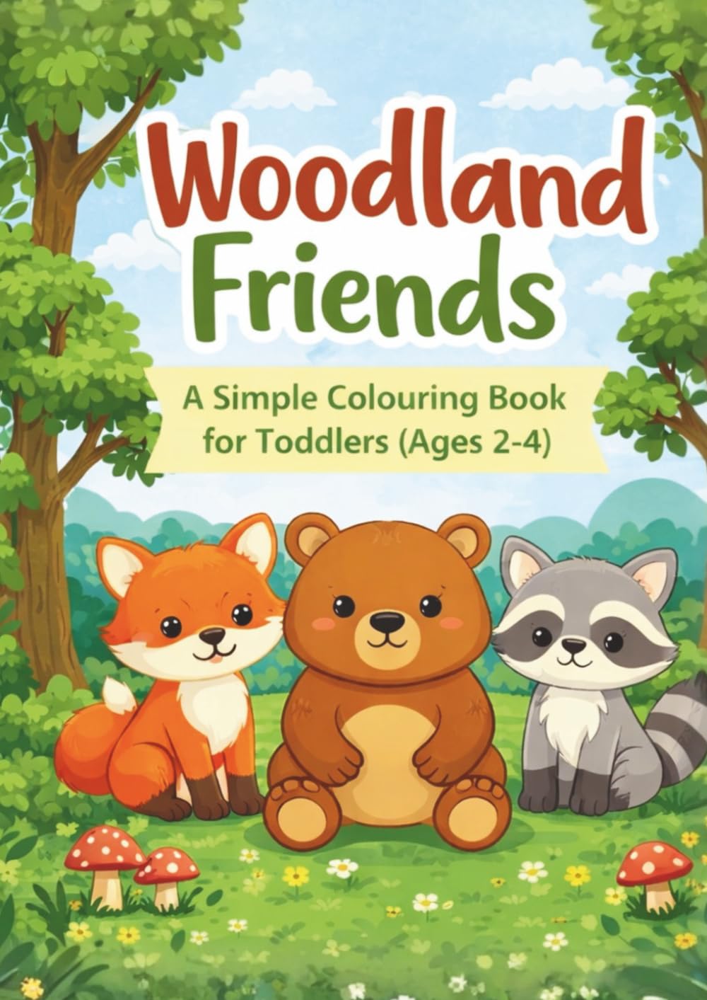 Woodland Friends: A Simple Colouring Book for Toddlers (Ages 2–4)