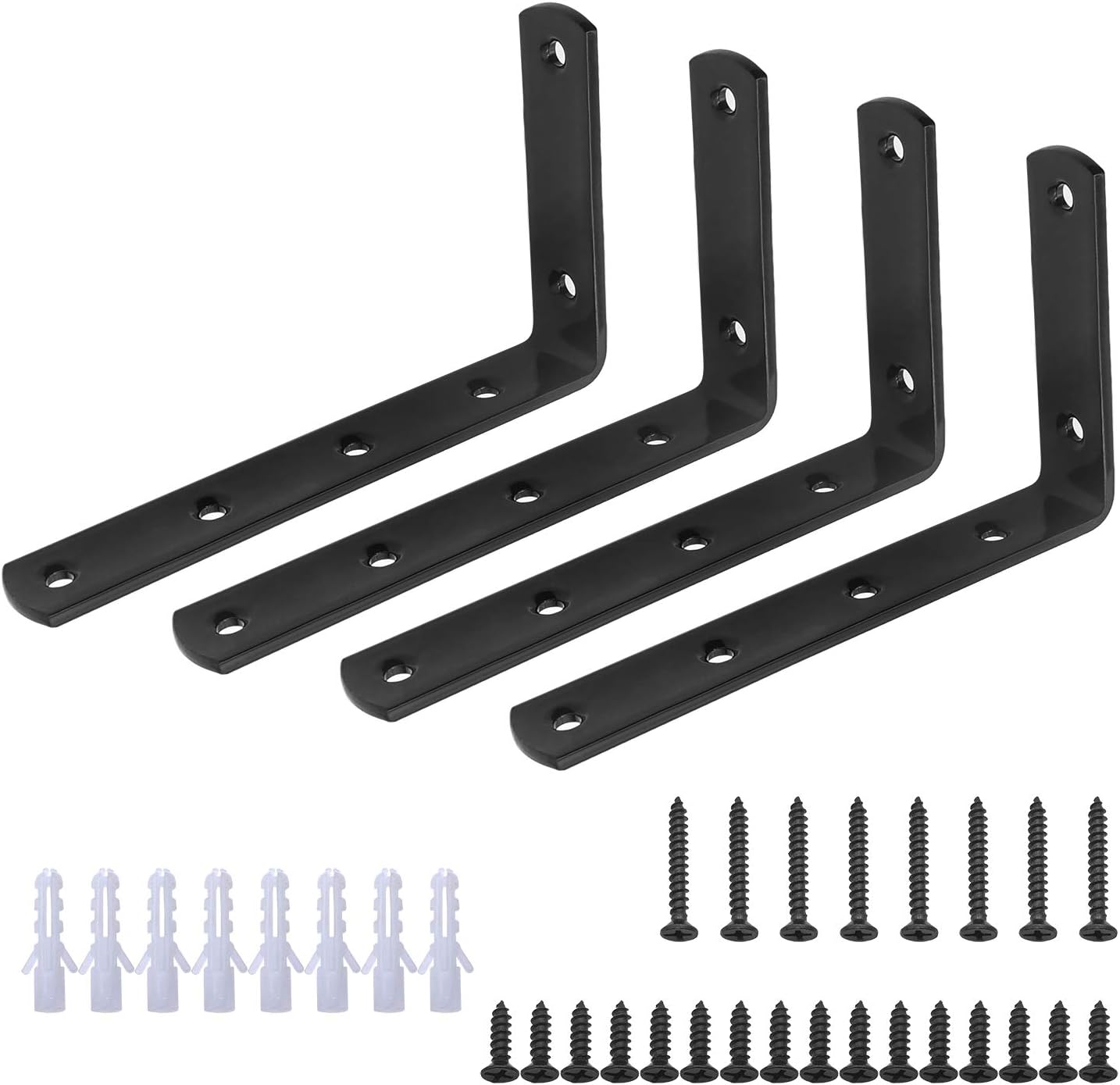 Shelf Brackets 4Pcs, Wall Mounted Shelve Brackets, Heavy Duty Wall