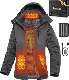 Sponsored Ad - Wulcea Graphene Heated Jacket for Women Fur Lined with Large Capacity Battery Pack