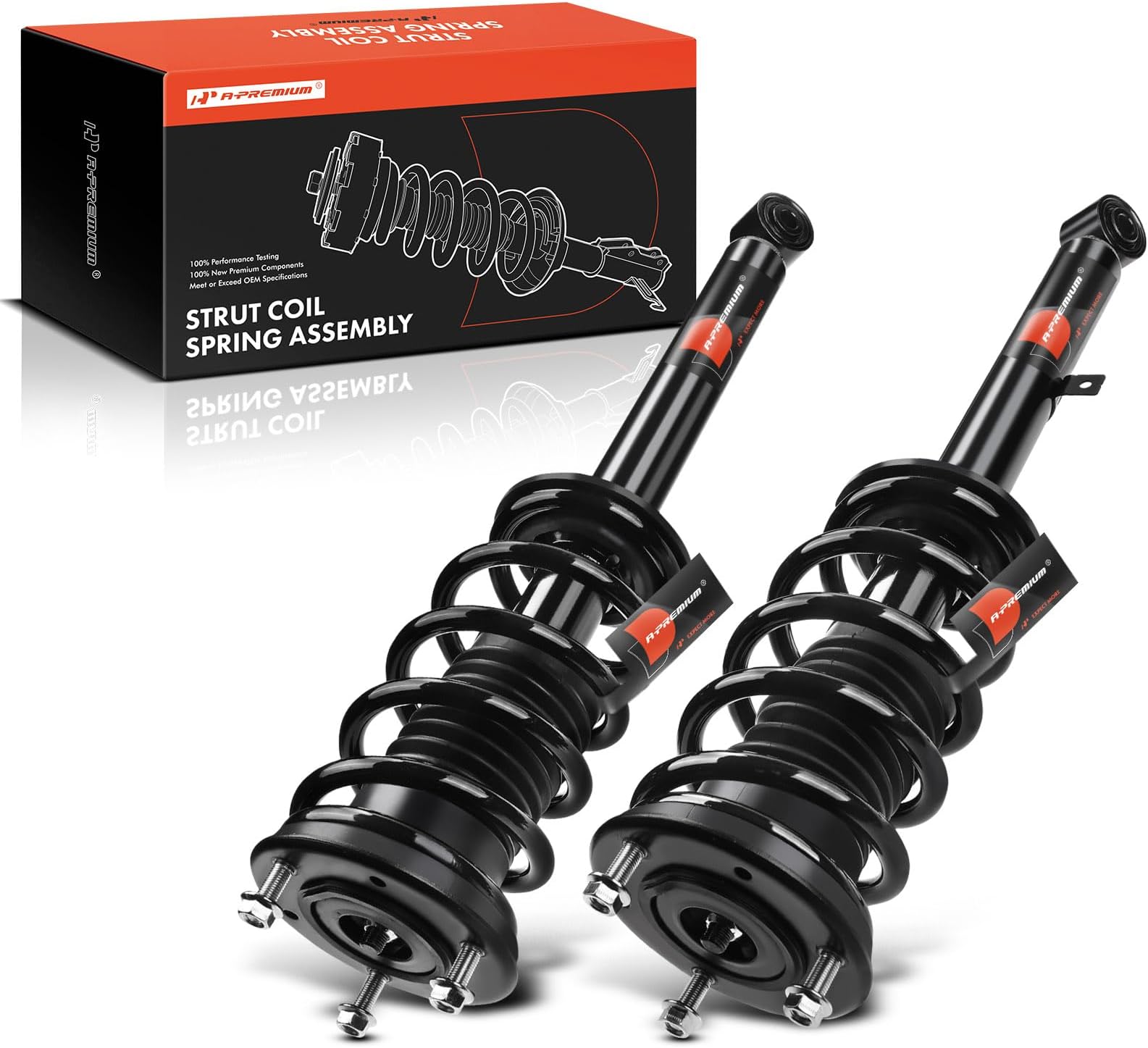 Front Complete Struts Compatible with Lexus [RWD] IS250 IS350 2006-2013 - 2x Replacement Suspension Shock Absorber with Coil Spring Assembly