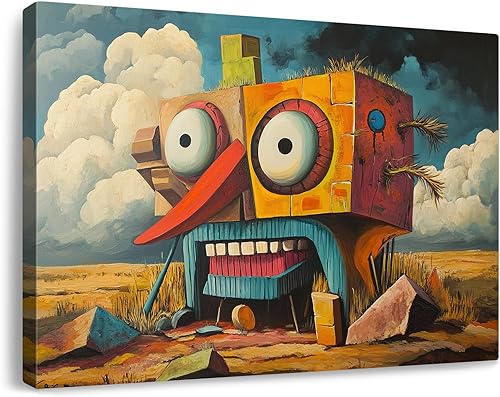 Miniatura 11 de Lienzo grande de arte abstracto para pared, pintura moderna de grafiti azul y gris, escena de tormenta sobre fondo blanco, ilustraciones enmarcadas