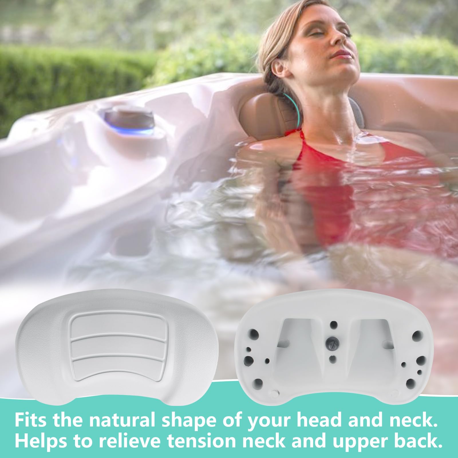 Showingo 6472-966 Lot de 2 oreillers de rechange compatibles avec les spas Sundance série 780 (2007-2017) Remplace 6455-469 - Oreiller confortable et durable