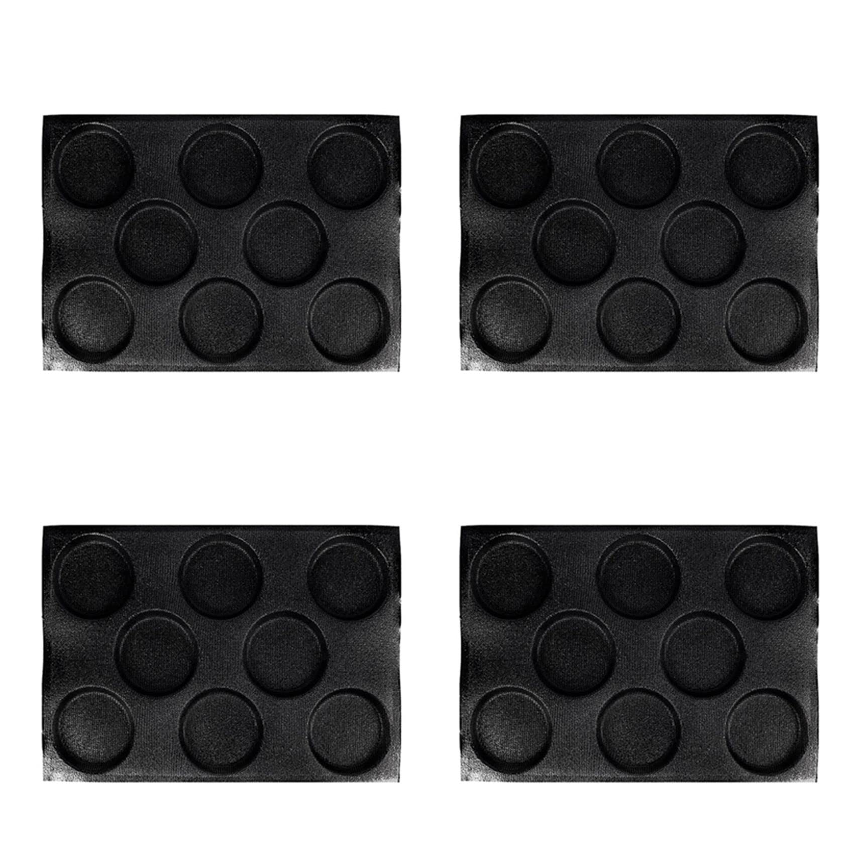 Hndhbfgrt 4X 8 Holes Hamburger Bun Pans for Baking Mesh Silicone Bread Pans for Baking Non Stick Perforated Baking Molds