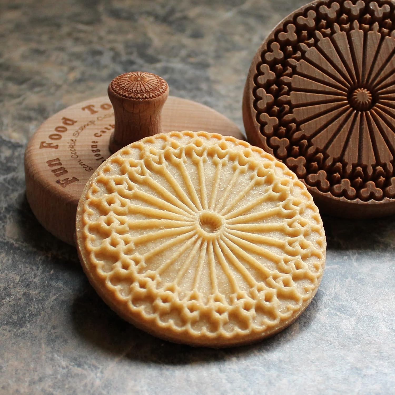 Large Wood Cookie Stamp, 3.1 inch (Cologne Cathedral Embossed CS8-014)