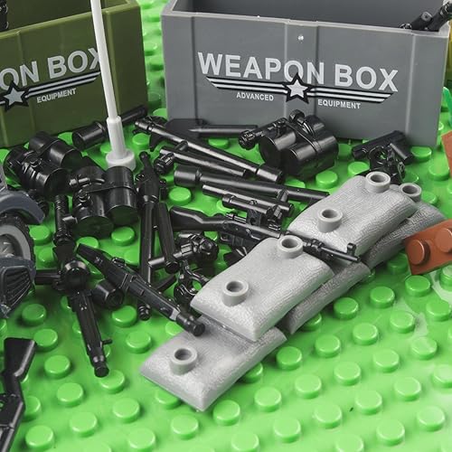 Miniatura 7 de Paquete de armas, accesorios de armas militares, juguetes de armas alemanas de la Segunda Guerra Mundial, equipo militar, bloques de batalla,