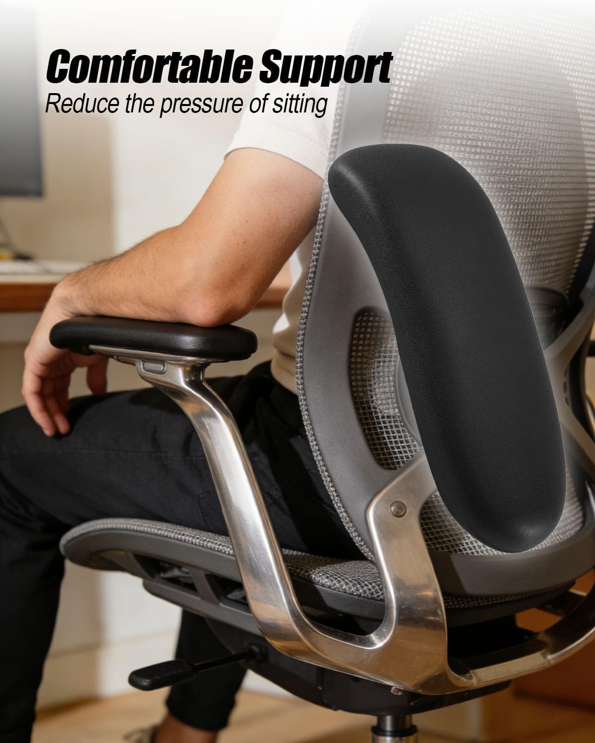 Armrest Pad Caps Replacement Fit for Herman Miller Aeron Remastered Chair image 3
