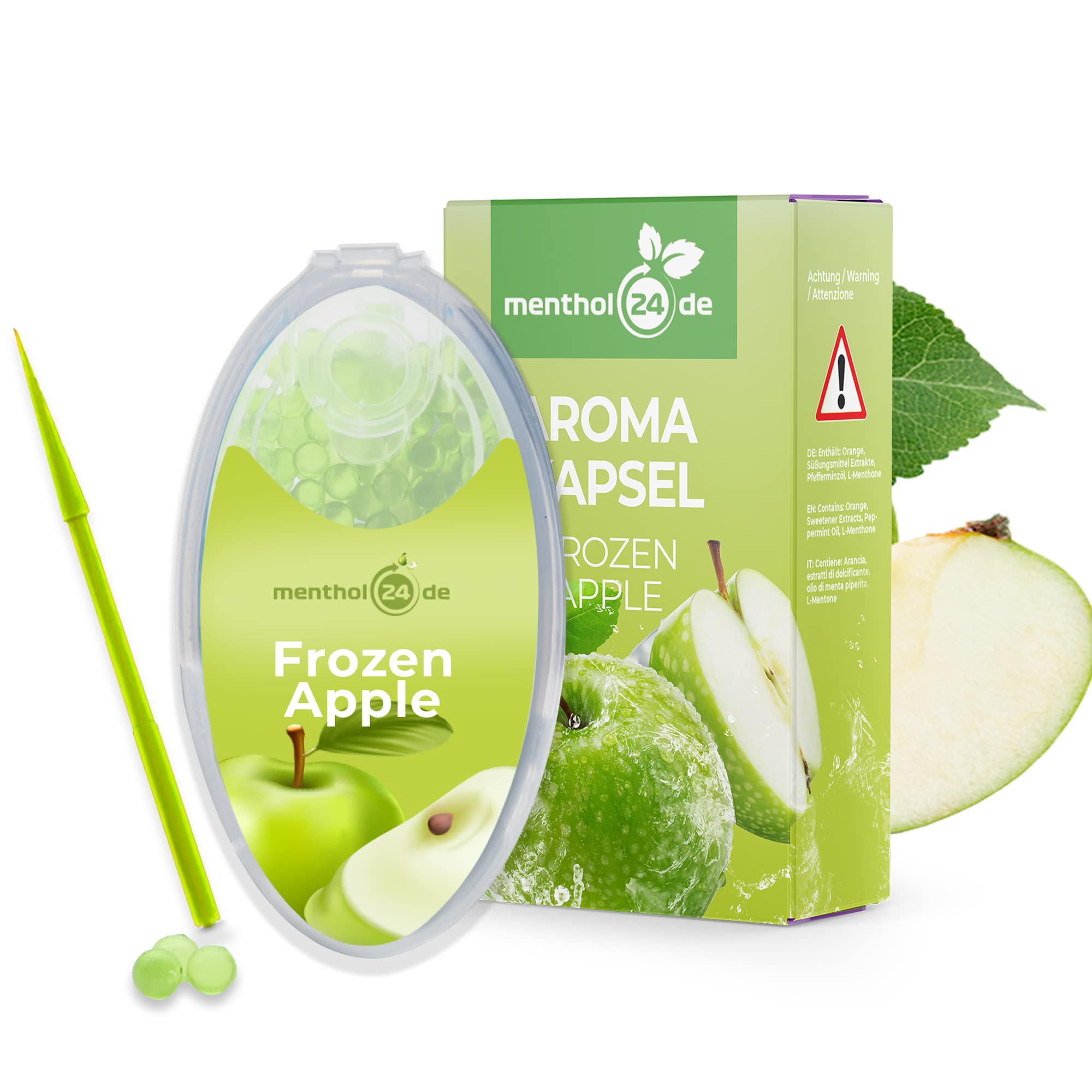 menthol24de - Premium Aroma Capsules Pods | DIY Menthol Click Filter Capsules (Frozen Apple, 100)