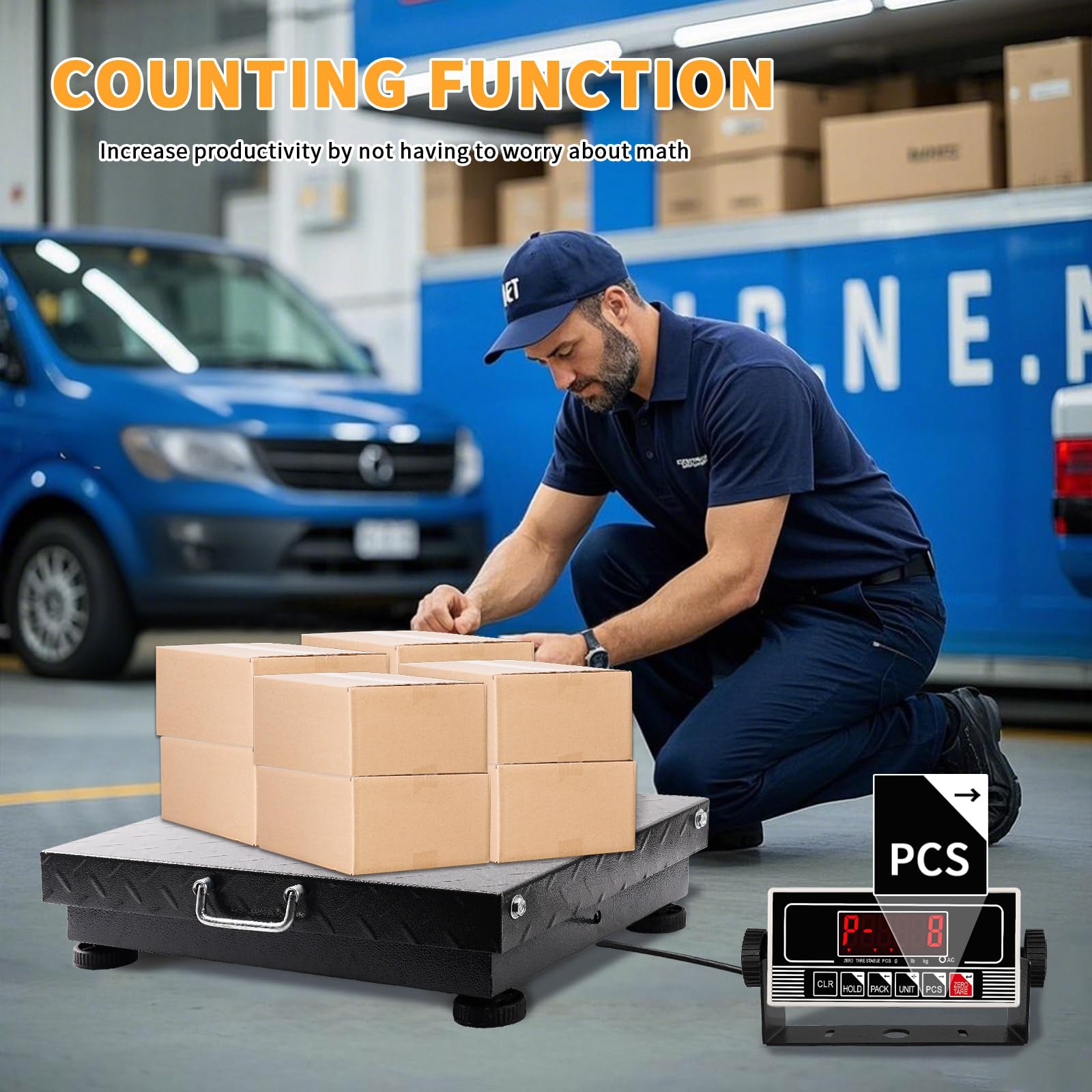 Bilancia postale da 299,4 kg con acciaio, ultra resistente, grande bilancia digitale per spedizioni, per pacchi, animali domestici, bagagli, magazzini, ufficio, frutteto, peso corporeo, casa,