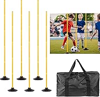Desyeryamimi Adjustable Agility Training Poles Set of 6 - 5.4FT Soccer Football Basketball Dog Horse Speed Ladder Alternative