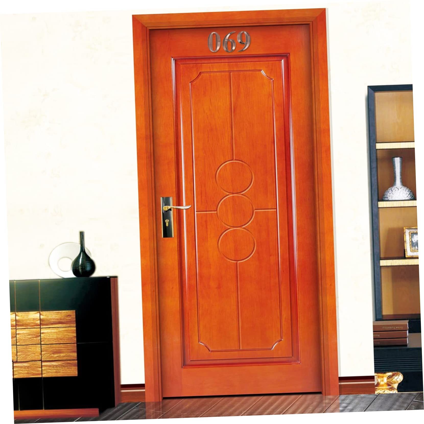 SHINEOFI 3 Ensembles Numéro De Maison Numérique Monté Autocollant Fantaisie Petit Décalcomanies Étiquette De Porte D'adresse Signe De Résine Abs 10 Pièces * 3