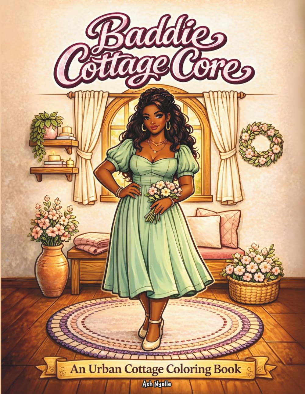Baddie Cottage Core: An Urban Cottage Coloring Book for Black Girl Relaxation and Bougie Vibes