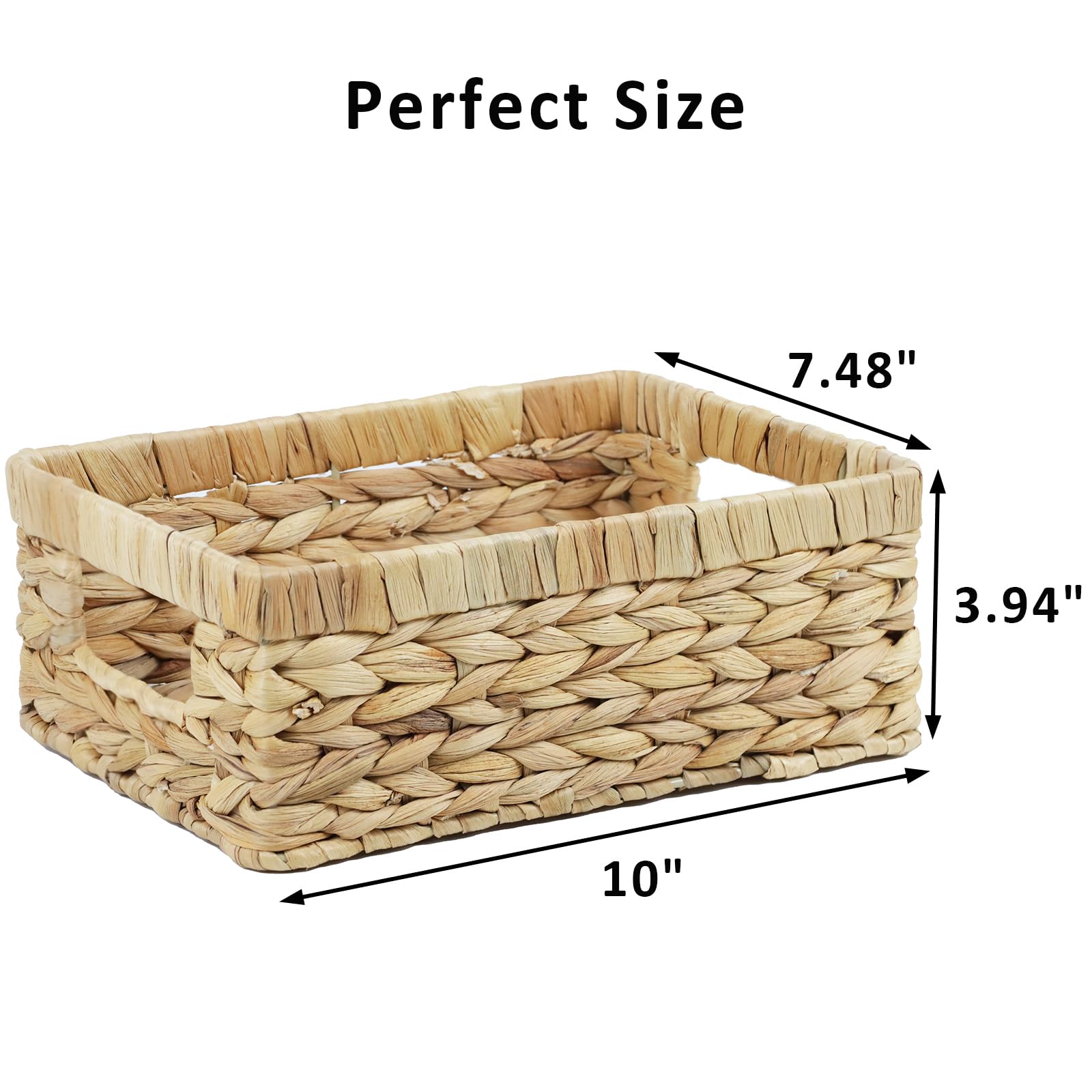 Wicker Baskets for Organizing - Rattan & Hyacinth -6