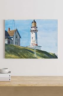 Postermanya (pster18945) Light At Two Light - Edward Hopper Sanatsal Kanvas Tablo 40 x 60