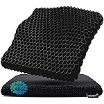 Helishy Gel Seat Cushion for Long Sitting Pressure Relief (Super Large&Thick) - Wheelchair Cushion for Pressure Sores, Coccyx, Sciatica, Back Pain Relief - Non-Slip Butt Pillow for Office, Home, Car
