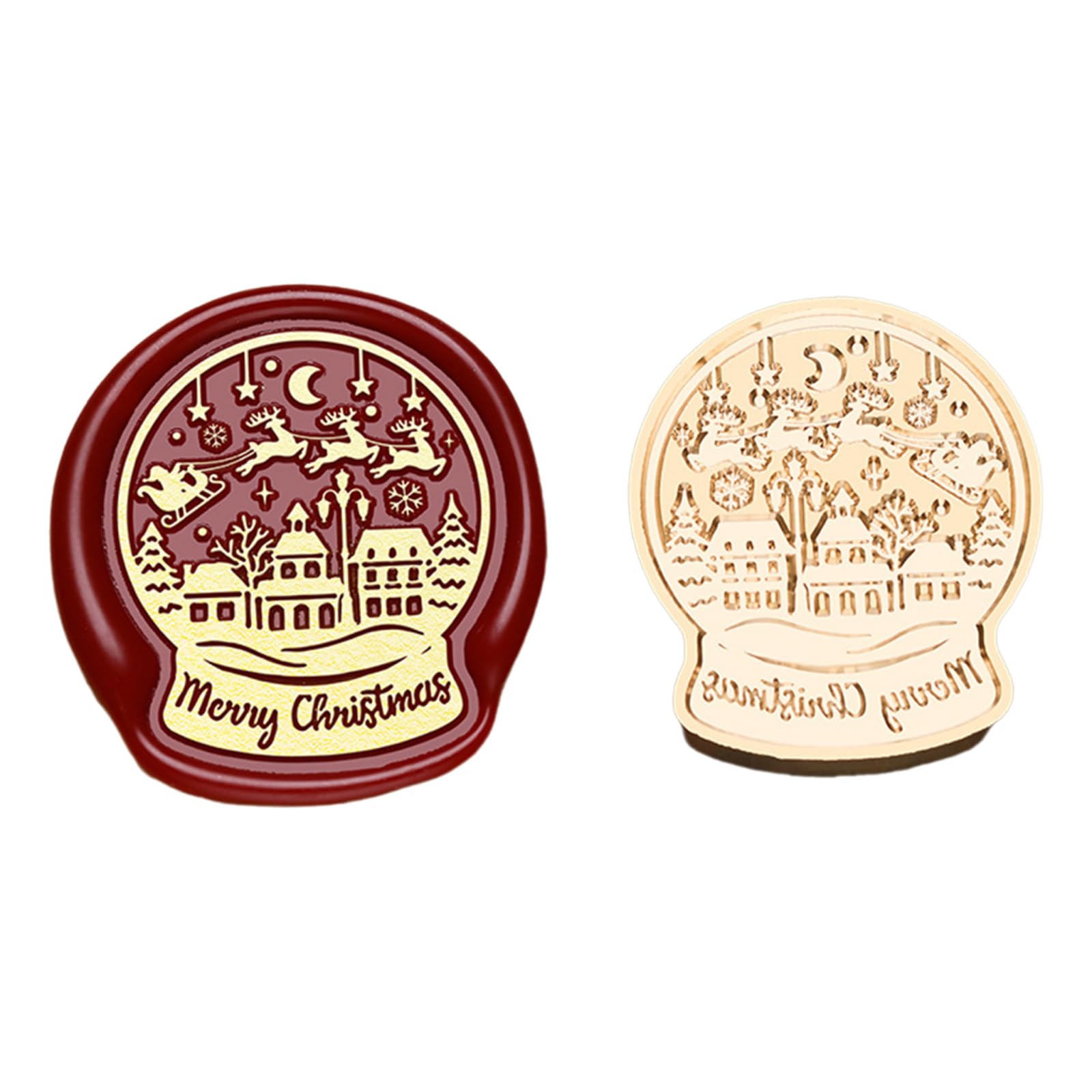Tsophreniq Christmas Seal Stamp Head Replacement, Embossed Seal Stamp Head for Envelope, Invitations Scrapbooking Decoration Cookie