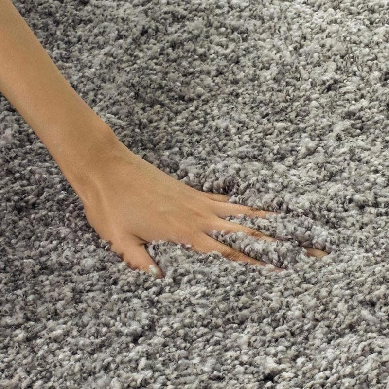 Image of A R Creations Anti Slip Fluffy Fur Plain Shaggy Carpet| Area Rug Made with Polyester and Microfiber for Home, Office, Kitchen, Living Room, Bedroom and Dining Hall Size (3X6 Feet Grey Light)