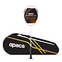 Apacs Z-Ziggler Next Gen (Unstrung) | 38lbs max Tension | Ultra Slim Shaft | 100% Japanese Graphite | (4U) Head Heavy Balance | Made in Vietnam Badminton Racket with Cover (White) gallery image